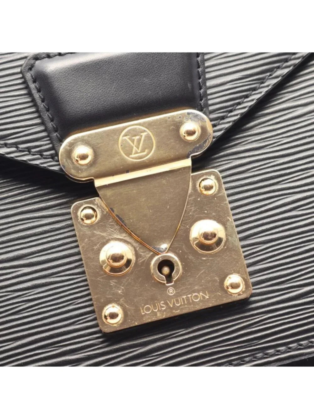 Louis Vuitton Clutch Series Dragonne Noir Leather Pochette